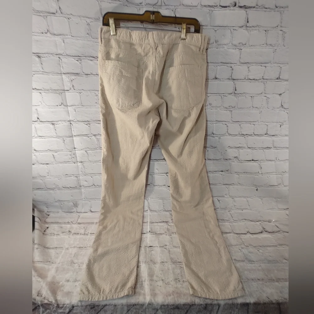 Raleigh Denim Mens Martin Cotton Jeans 32 Cream Beige Seer Sucker Pants